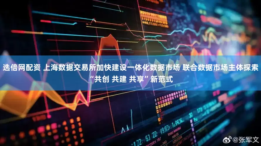 选倍网配资 上海数据交易所加快建设一体化数据市场 联合数据市场主体探索“共创 共建 共享”新范式
