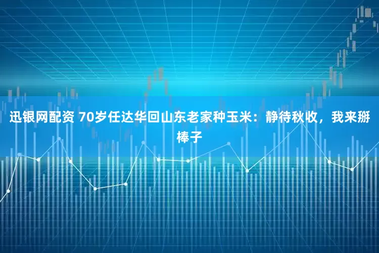 迅银网配资 70岁任达华回山东老家种玉米：静待秋收，我来掰棒子