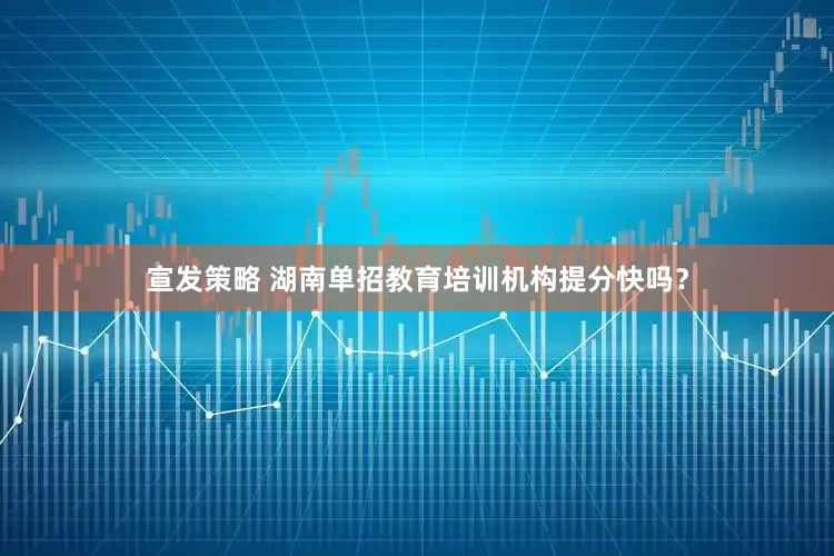 宣发策略 湖南单招教育培训机构提分快吗？